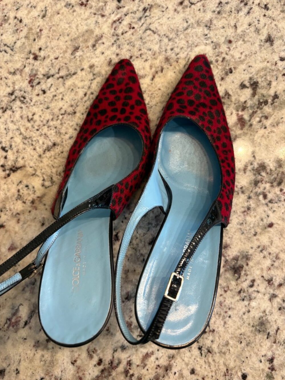 Dolce & Gabbana Ponyhair Animal Print Slingback Pumps 39 - Picture 7 of 9